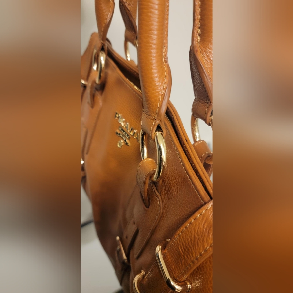 Prada brown cognac handbag - Picture 3 of 12